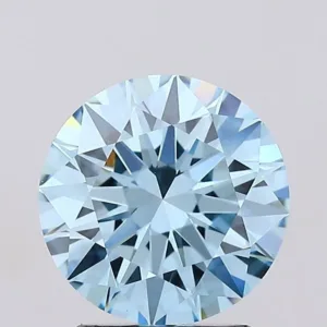 2.01 Carat Round Fancy Vivid Blue VS1 Lab Diamond