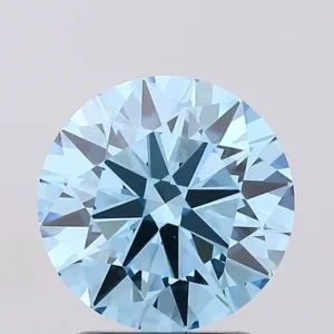 2.01 Carat Round Fancy Vivid Blue VS1 Lab Diamond