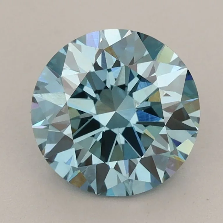 2.01 Carat Round Fancy Vivid Blue VVS2 Lab Diamond 1 2.01 Carat Round Fancy Vivid Blue VVS2 Lab Diamond
