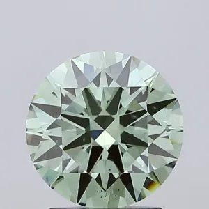 2.01 Carat Round Fancy Vivid Green VS2 Lab Diamond