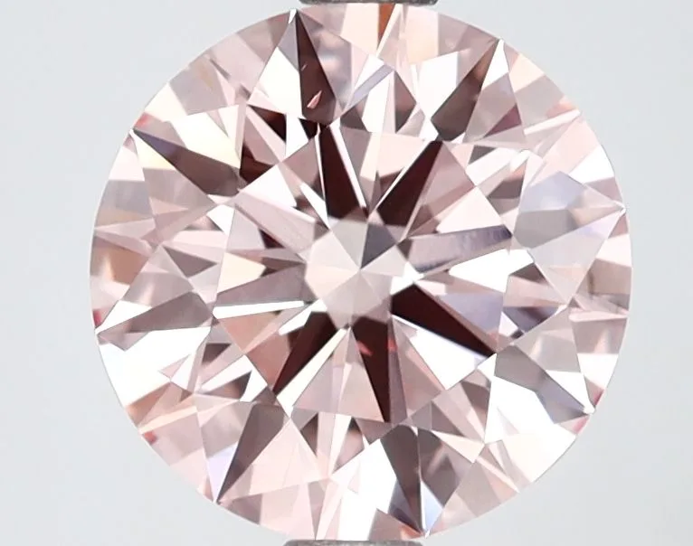 2.01 Carat Round Fancy Vivid Pink VS1 Lab Diamond 1 2.01 Carat Round Fancy Vivid Pink VS1 Lab Diamond