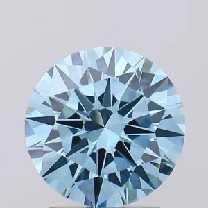 2.02 Carat Round Fancy Vivid Blue VS1 Lab Diamond