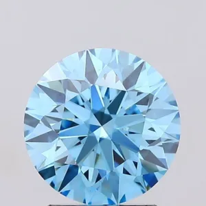 2.02 Carat Round Fancy Vivid Blue VS1 Lab Diamond