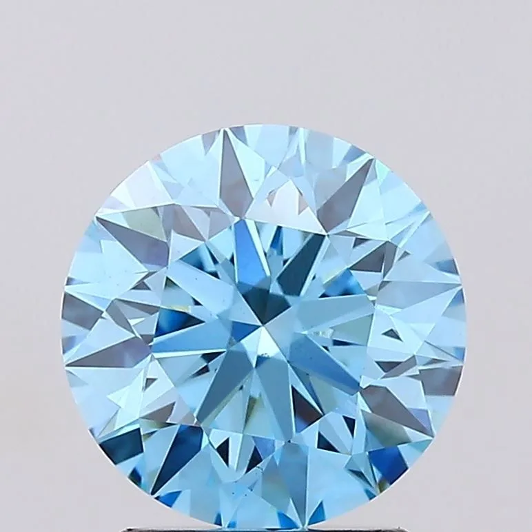 2.02 Carat Round Fancy Vivid Blue VS1 Lab Diamond 1 2.02 Carat Round Fancy Vivid Blue VS1 Lab Diamond