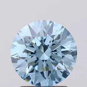 2.02 Carat Round Fancy Vivid Blue VS1 Lab Diamond