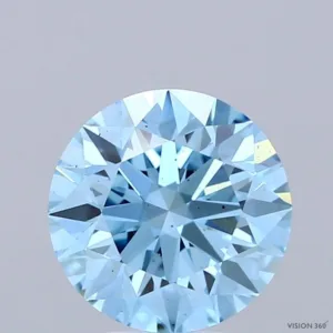 2.02 Carat Round Fancy Vivid Blue VS2 Lab Diamond