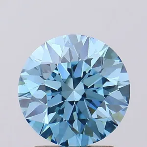 2.03 Carat Round Fancy Vivid Blue VS1 Lab Diamond