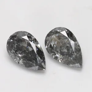 2.04 Carat Pear Fancy Gray I2 Natural Diamond