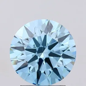 2.04 Carat Round Fancy Vivid Blue VS1 Lab Diamond