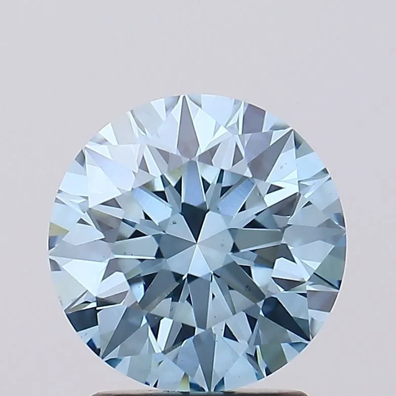 2.04 Carat Round Fancy Vivid Blue VS1 Lab Diamond 1 2.04 Carat Round Fancy Vivid Blue VS1 Lab Diamond