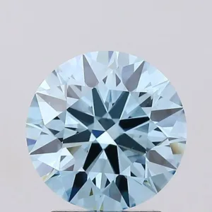 2.04 Carat Round Fancy Vivid Blue VS1 Lab Diamond