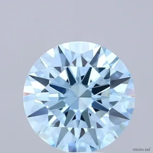2.04 Carat Round Fancy Vivid Blue VS1 Lab Diamond