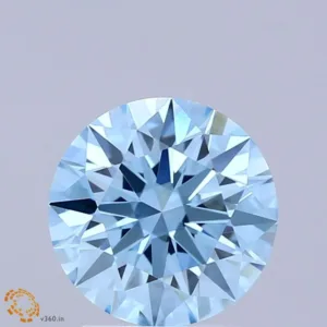 2.04 Carat Round Fancy Vivid Blue VVS2 Lab Diamond