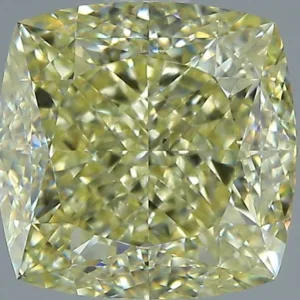 2.05 Carat Cushion Brilliant Faint Yellow VS2 Natural Diamond