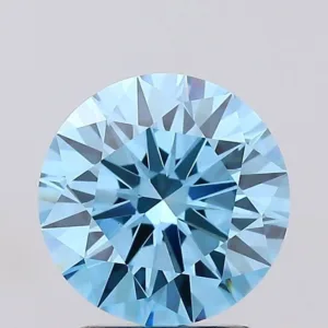 2.05 Carat Round Fancy Vivid Blue VS1 Lab Diamond