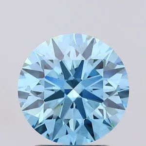 2.05 Carat Round Fancy Vivid Blue VS1 Lab Diamond