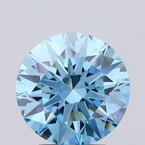 2.05 Carat Round Fancy Vivid Blue VS1 Lab Diamond