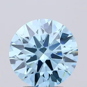 2.05 Carat Round Fancy Vivid Blue VS1 Lab Diamond