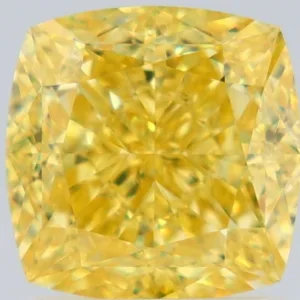 2.06 Carat Cushion Modified Fancy Vivid Yellow VVS1 Natural Diamond