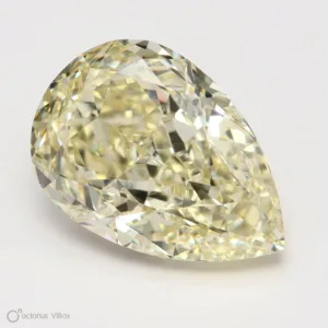 2.07 Carat Pear Fancy Light Yellow VVS1 Natural Diamond