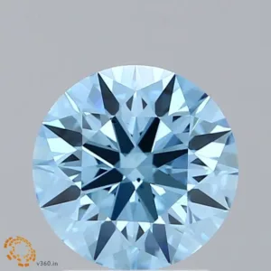 2.07 Carat Round Fancy Vivid Blue VS2 Lab Diamond