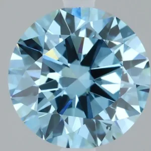 2.08 Carat Round Fancy Vivid Blue VS2 Lab Diamond