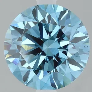 2.08 Carat Round Fancy Vivid Blue VS2 Lab Diamond