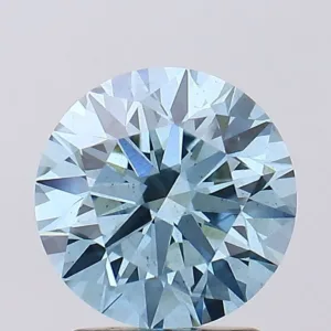 2.09 Carat Round Fancy Vivid Blue VS2 Lab Diamond