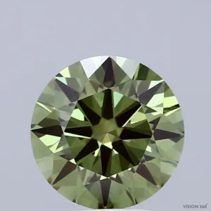 2.09 Carat Round Fancy Vivid Green VS1 Lab Diamond