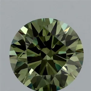 2.09 Carat Round Fancy Vivid Green VS1 Lab Diamond