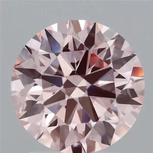 2.1 Carat Round Fancy Intense Pink VS1 Lab Diamond