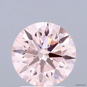2.1 Carat Round Fancy Intense Pink VS2 Lab Diamond