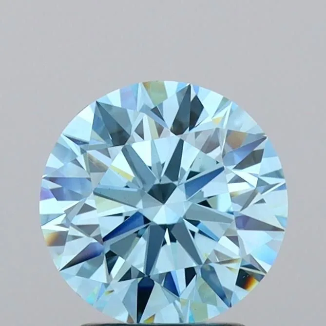 2.12 Carat Round Fancy Vivid Blue VVS2 Lab Diamond 1 2.12 Carat Round Fancy Vivid Blue VVS2 Lab Diamond