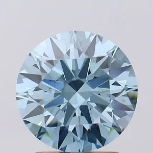 2.13 Carat Round Fancy Vivid Blue VS2 Lab Diamond