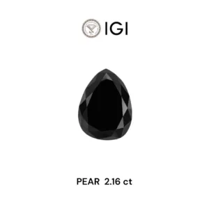 2.16 Carat Pear Black Natural Diamond