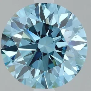 2.17 Carat Round Fancy Vivid Blue VS2 Lab Diamond