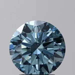 2.19 Carat Round Fancy Intense Blue VS1 Lab Diamond