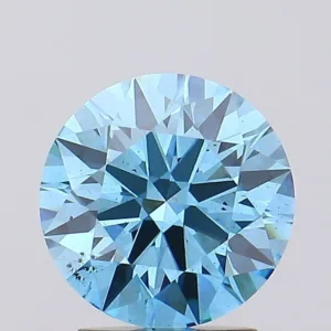 2.19 Carat Round Fancy Vivid Blue VS2 Lab Diamond
