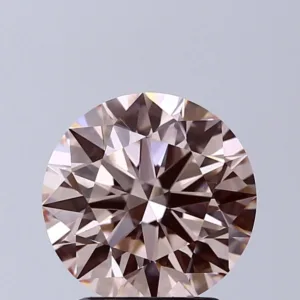 2.21 Carat Round Fancy Light Pink VVS2 Lab Diamond