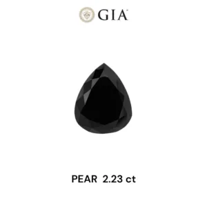2.23 Carat Pear Black Natural Diamond