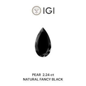 2.24 Carat Pear Fancy Black Natural Diamond