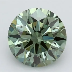2.28 Carat Round Fancy Vivid Green VS2 Lab Diamond