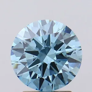 2.3 Carat Round Fancy Vivid Blue VS2 Lab Diamond