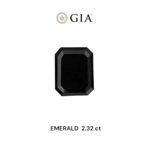 2.31 Carat Emerald Black Natural Diamond