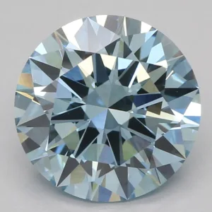 2.33 Carat Round Fancy Vivid Blue VVS2 Lab Diamond