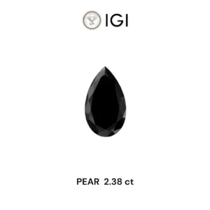 2.38 Carat Pear Fancy Black Natural Diamond