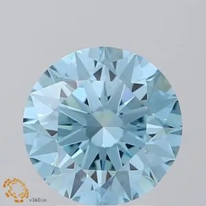 2.38 Carat Round Fancy Intense Blue VS1 Lab Diamond