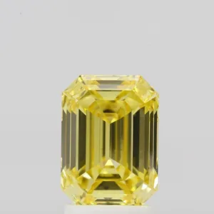 2.4 Carat Emerald Fancy Vivid Yellow VS2 Natural Diamond