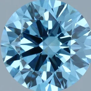 2.4 Carat Round Fancy Vivid Blue VS1 Lab Diamond