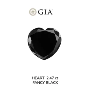 2.47 Carat Heart Black Natural Diamond
